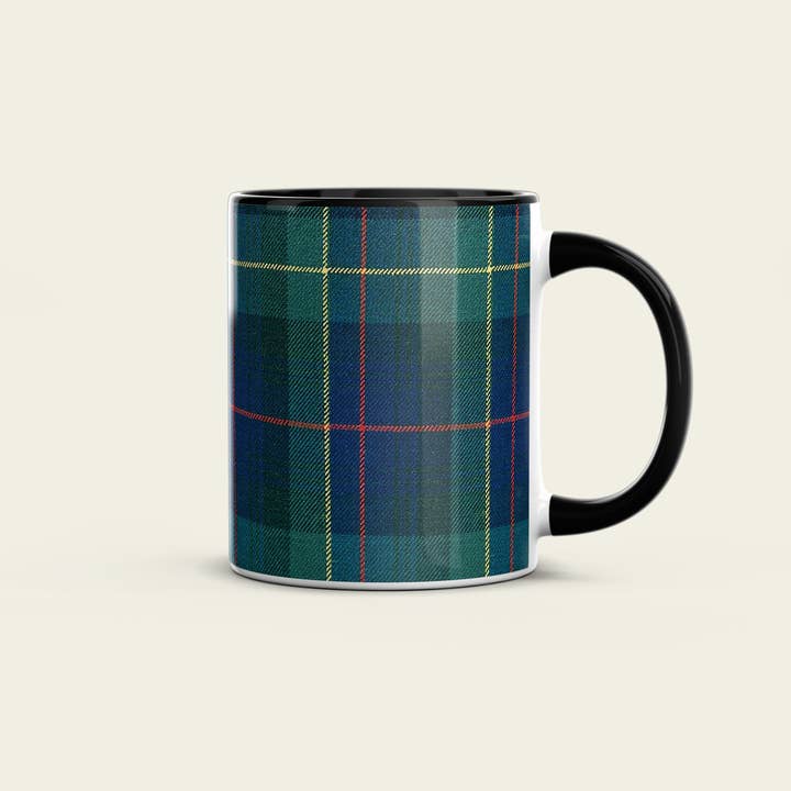 URBAN.ITY SRL - Wholesale Koffiemok - Tartan Keramische Mok 325ml - DONKERBLAUWE/GROENE VIERKANTEN1