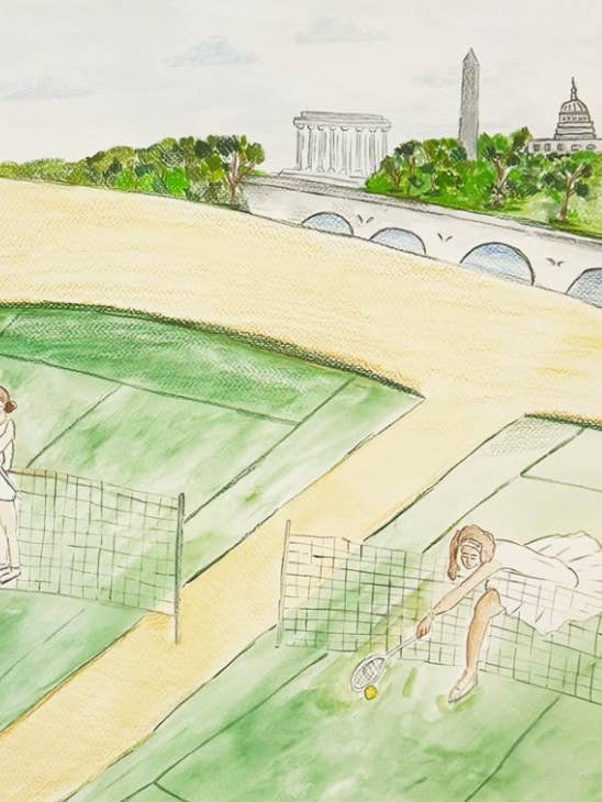 Ad Court DC | Tennis Print | Horizontal for wholesale by Studio E Bloom