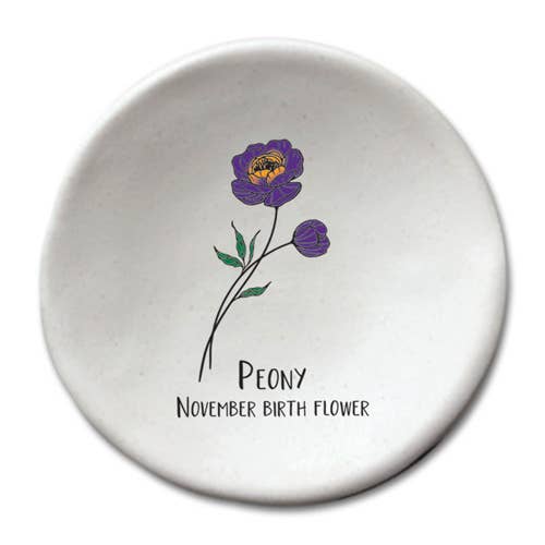 August Ceramics - Wholesale Jewelry Dish - 3.5" Ceramic Birth Month assortment with Tabletop Display10