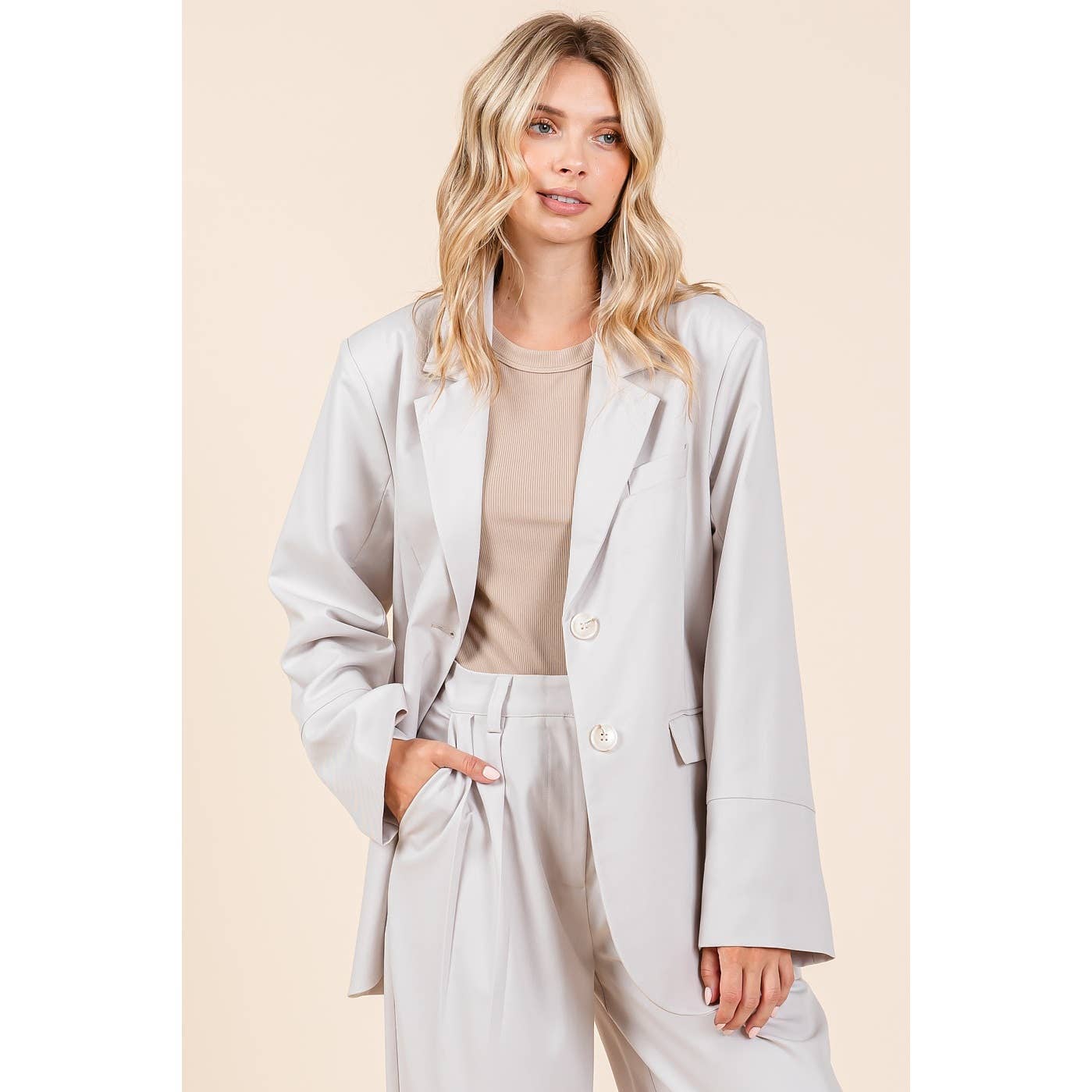 mittoshop - Wholesale Blazer - Women's - BOYFRIEND FIT BLAZER JACKET1