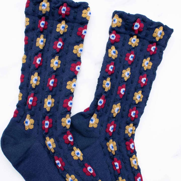 Tiepology - Wholesale Socks - Women's - Women's Retro Flower Casual Socks4