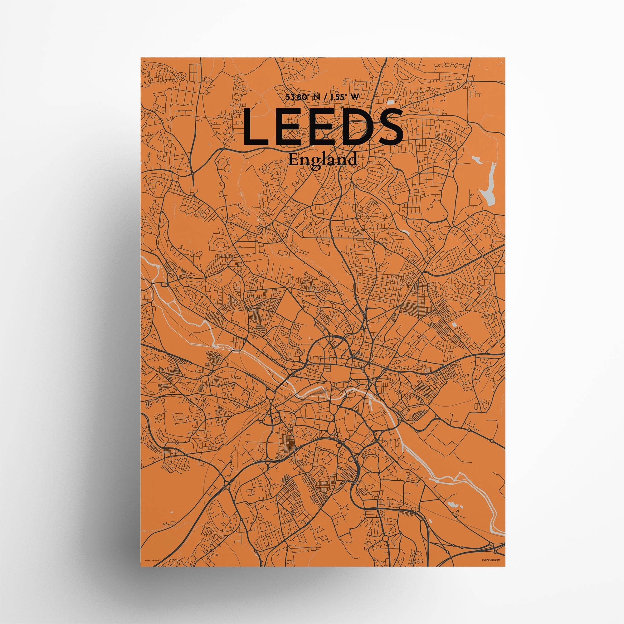 OurPoster.com – wholesale Poster – Leeds karta affisch116