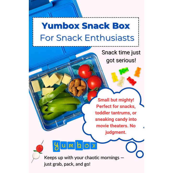 Yumbox - Wholesale Snack box – Child & baby - Yumbox Leakproof Bento Snack Box – 3-Compartment Shark Tray5