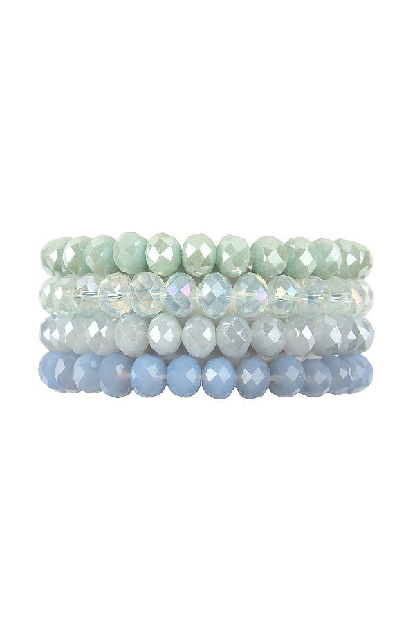 Love and Repeat - Vente Bracelet de perles - BRACELET EXTENSIBLE QUATRE LIGNES DE PERLES DE CRISTAL24
