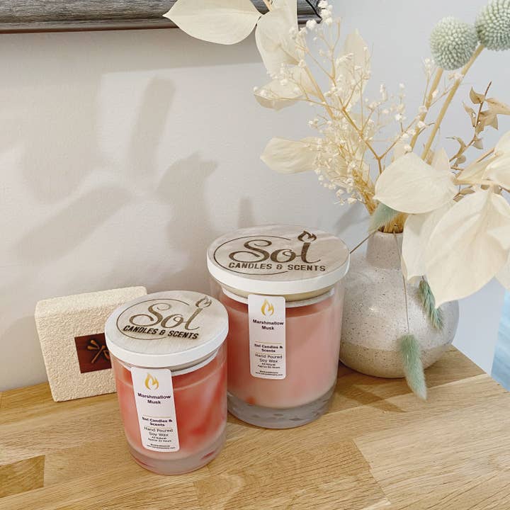 Sol Candles & Scents - Wholesale Jar/filled candle - Marshmallow Musk Candle2