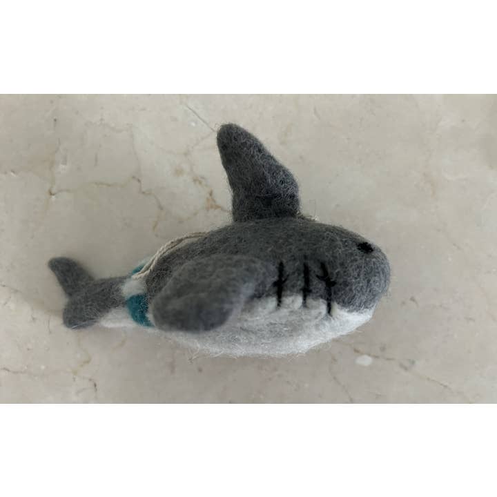 cerruti home - Wholesale Ornament - Handmade Felt "Shark in Buoy" ornament