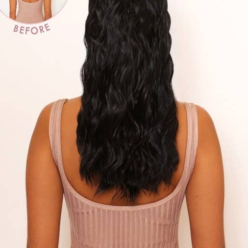 LullaBellz - Venta al por mayor Extensiones para el pelo - Poni enrollable Mini Grande de 18 pulgadas de los años 90