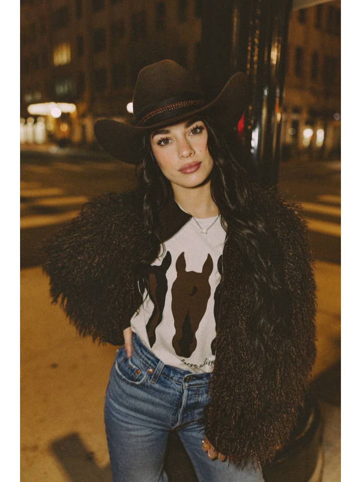 Rodeo Hippie - Wholesale Jacket - Women's - LUXE COWGIRL FAUX FUR JACKET IN BROWN (Pre-pack 2/2/2/1)1