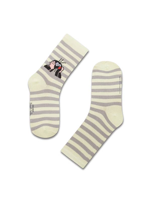 Koaa — The Little Mole “Stripes” — Socks green/gray for wholesale by koaa