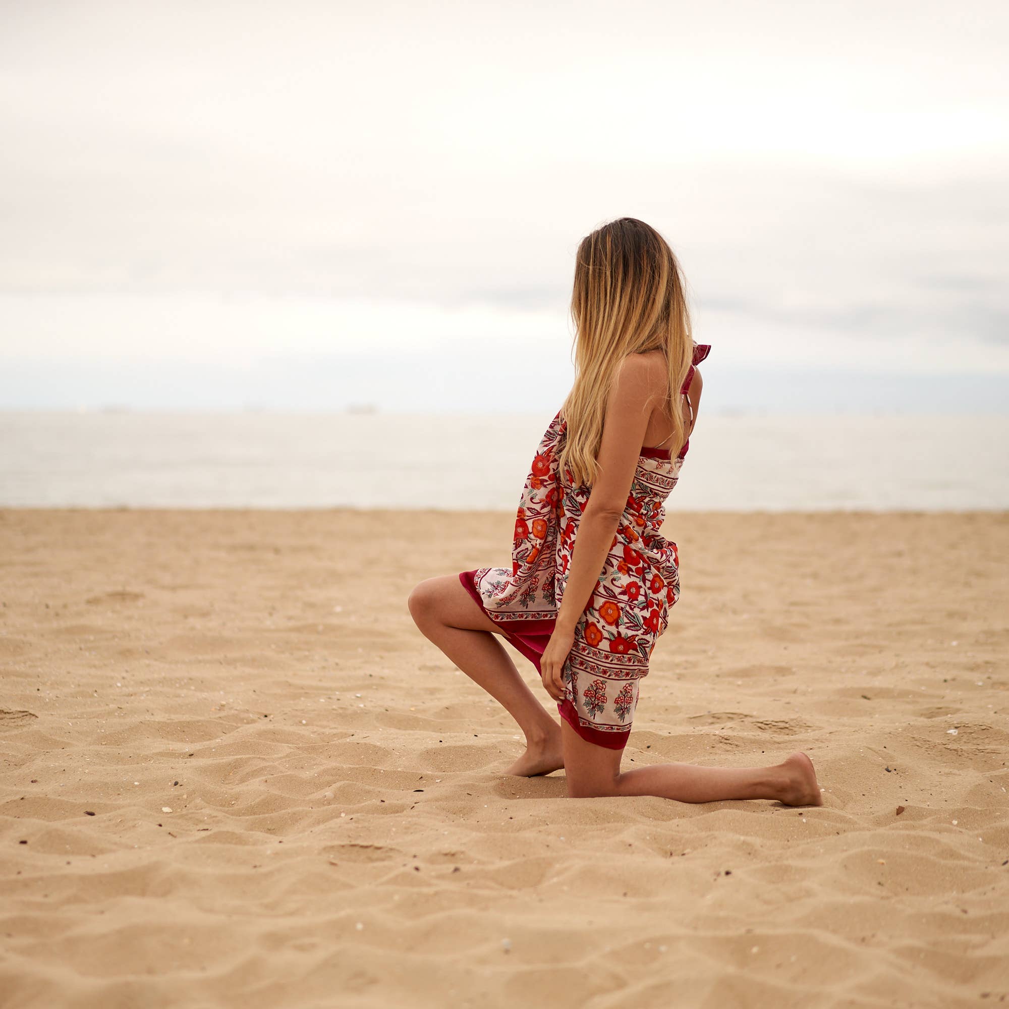 Linen Connections - Wholesale Swim Cover Up - Women's - Block Print Cotton Sarong Scarf Beach Wrap Bikini Pareo GIFT2