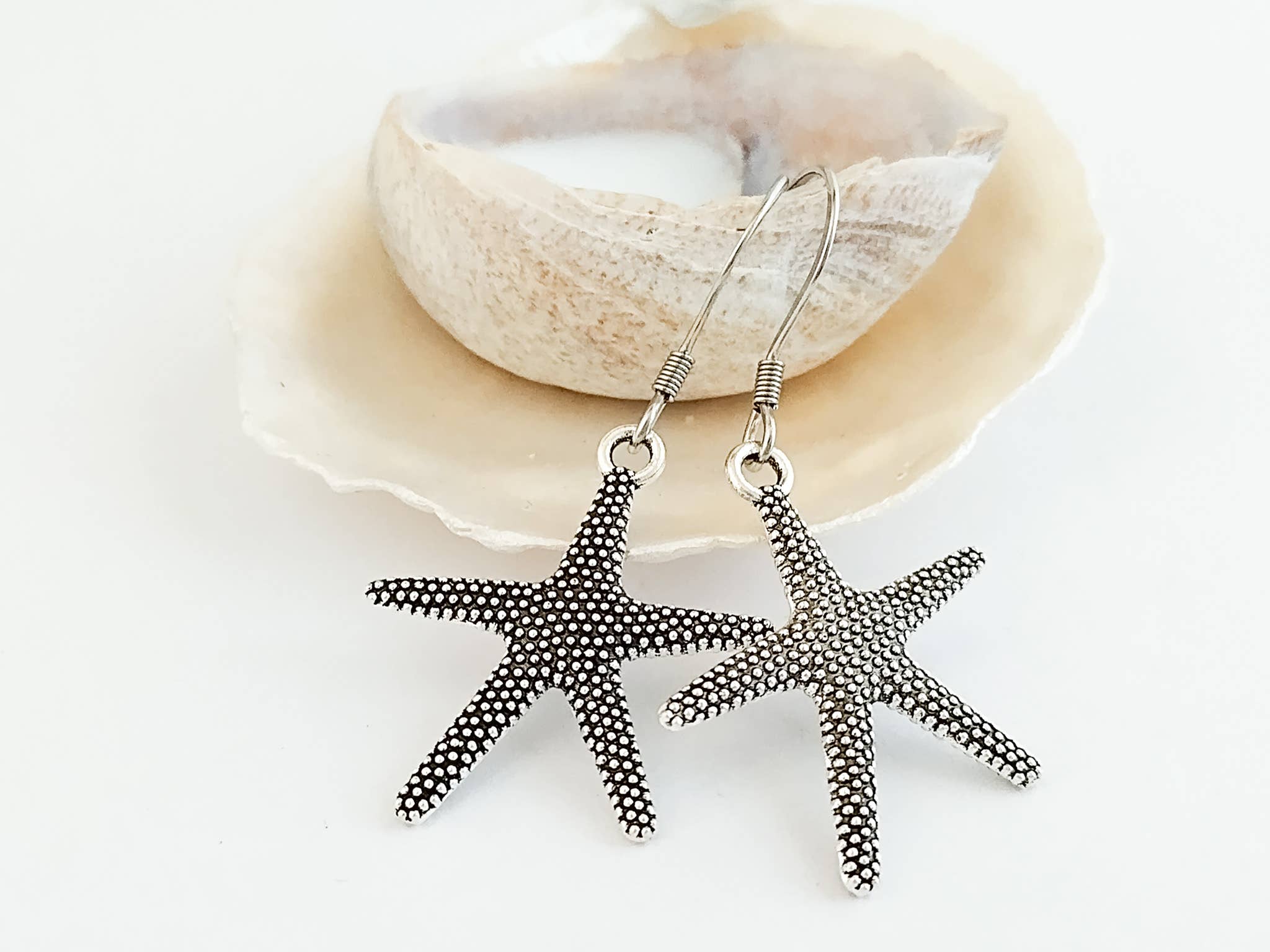 Piccadilly Pendants - Wholesale Dangle Earrings - Silver Starfish Earrings, Nautical Jewelry1