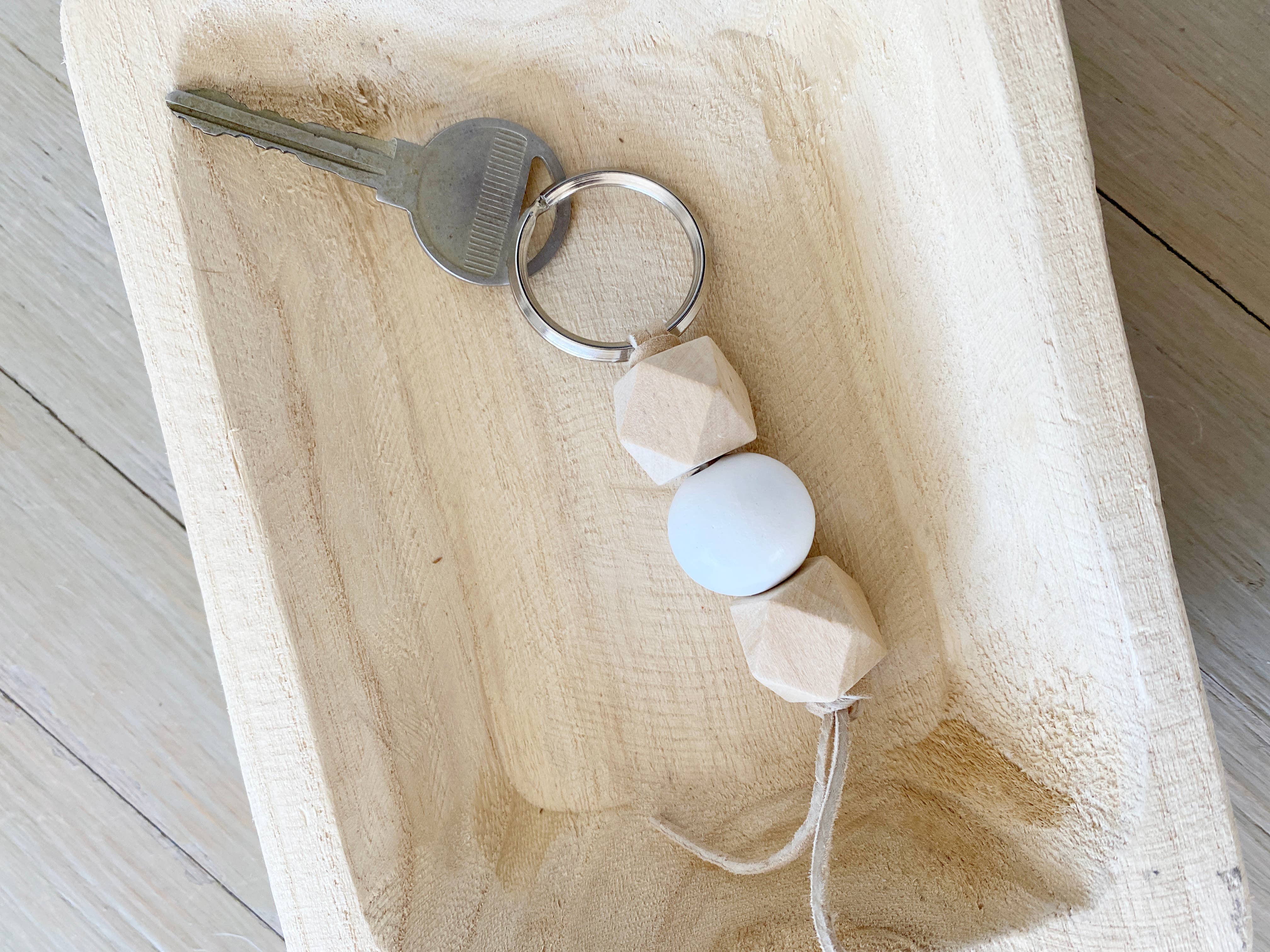 Simply Styled Art - Vente Porte-clés – femme - Porte-clés géométrique de perles de bois bohème16