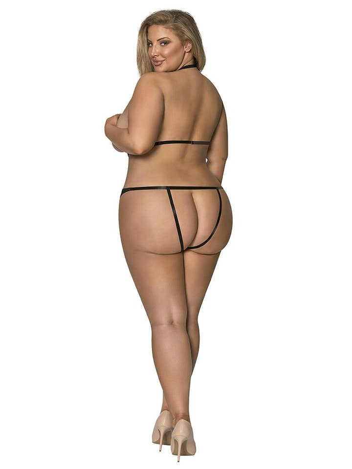 Lingerie Mart - Vente Body de lingerie – femme - Peluche Magic Silk sans bonnets et sans entrejambe M258Q5