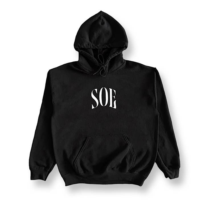 Soe Logo Hoodies (Black/White) for wholesale by SuccessOverEverything Clothing