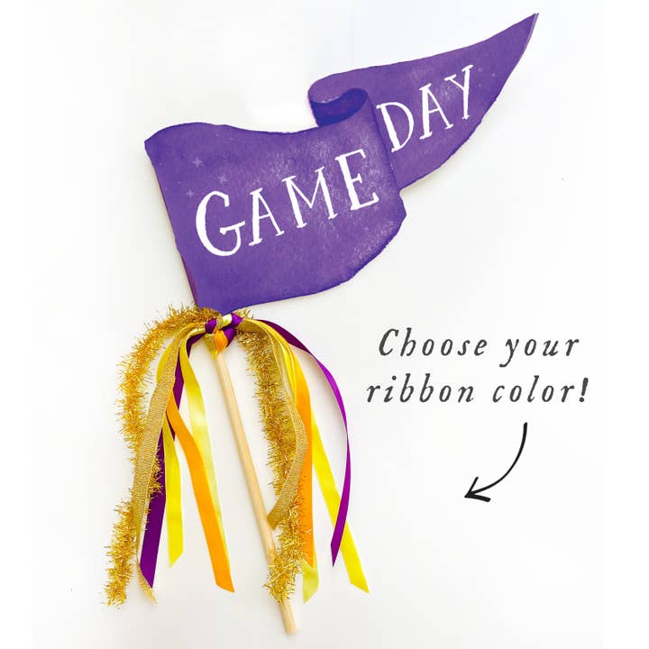 Purple Game Day Football Party Pennant (CUSTOMIZABLE!) for wholesale by Cami Monet