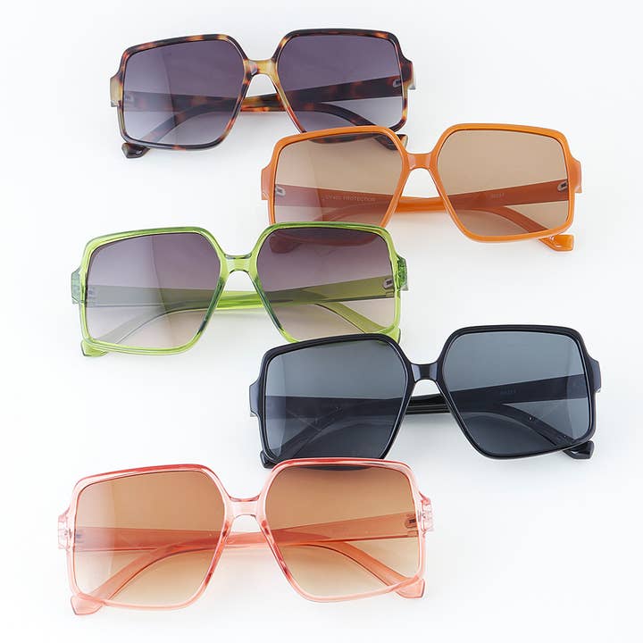 Bright Oversized Modern Gradient Box Sunglasses for wholesale by 3AM BY H&D ACCESSORIES