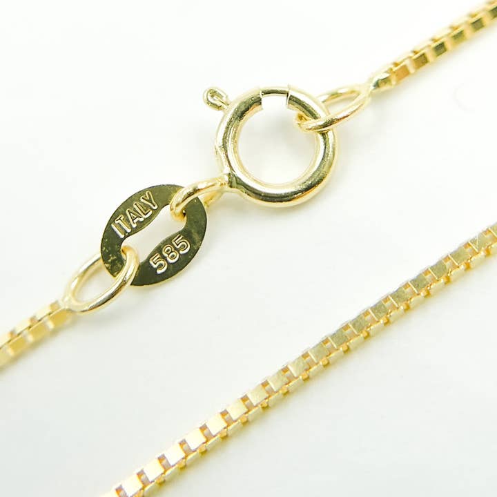 Tresor Jewelry Inc. - Wholesale Link & Chain Necklace - 058VED. 14K Solid Gold Link Box Chain1