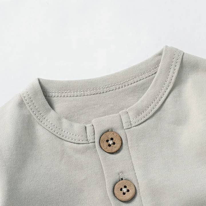 Boho + Babe – wholesale Jumpsuit – Baby – Organic Cotton Button Baby Romper3