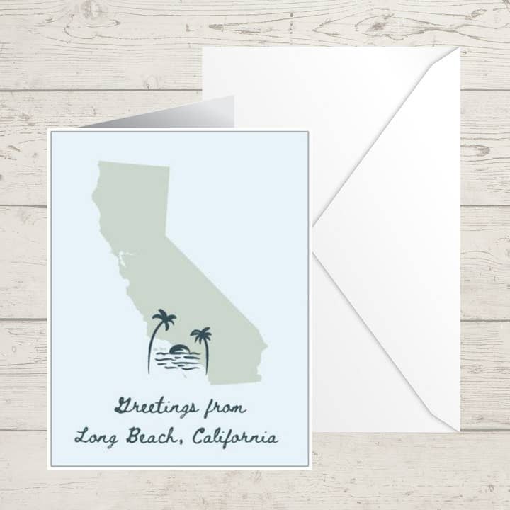 Tarjeta de saludos desde Long Beach para venta al por mayor de CreativebyKelsey