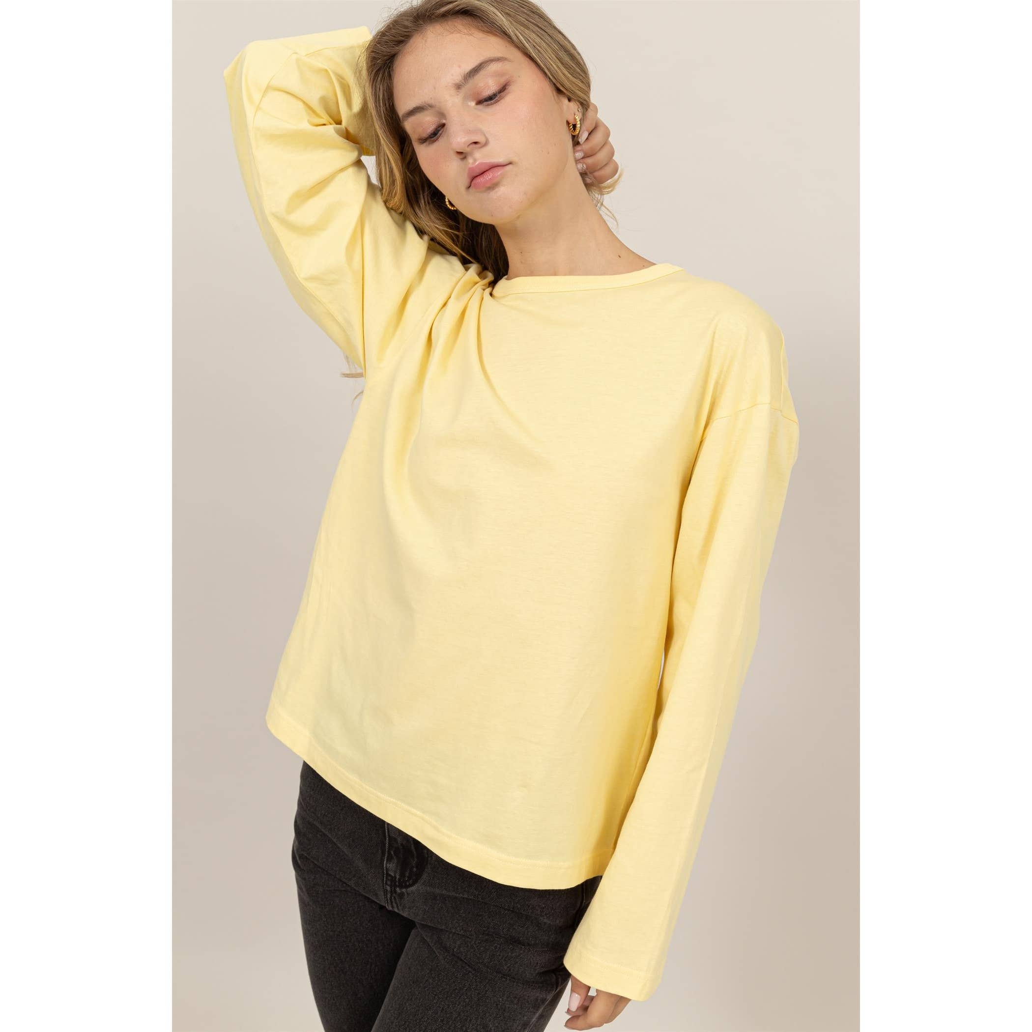 HYFVE – wholesale T-shirt (utan tryck) – Dam – Långärmad T-shirt med rund hals5