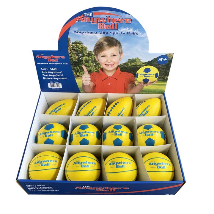Thin Air Brands - Wholesale Sports Ball - Kids - Mini Foam Sports Balls in PDQ