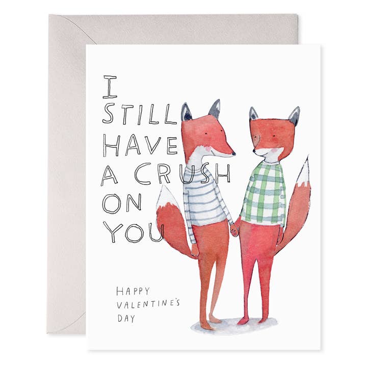 Crushing Fox | Tarjeta de felicitación de San Valentín para venta al por mayor de E. Frances Paper