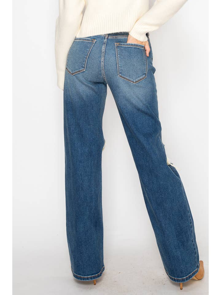 ARTEMIS VINTAGE - Wholesale Jeans - Women's - HYBRID STRETCH RIPPED RELAXED FLARE JEANS