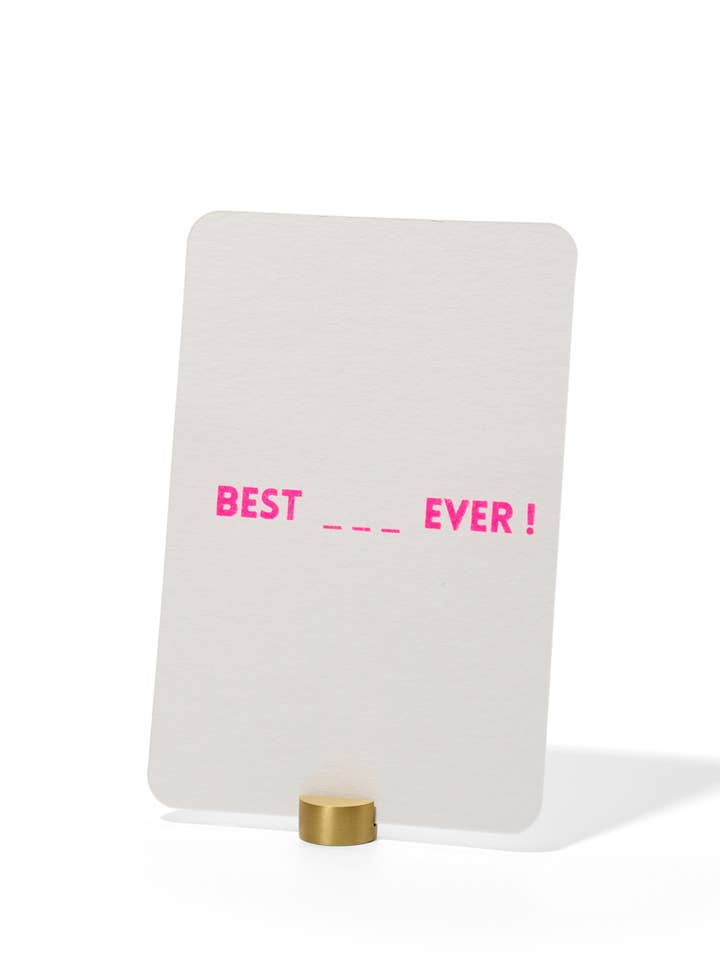 Risography postcard DIN A6 “BEST _ _ _ EVER” for wholesale by NOUVEL ÉTÉ