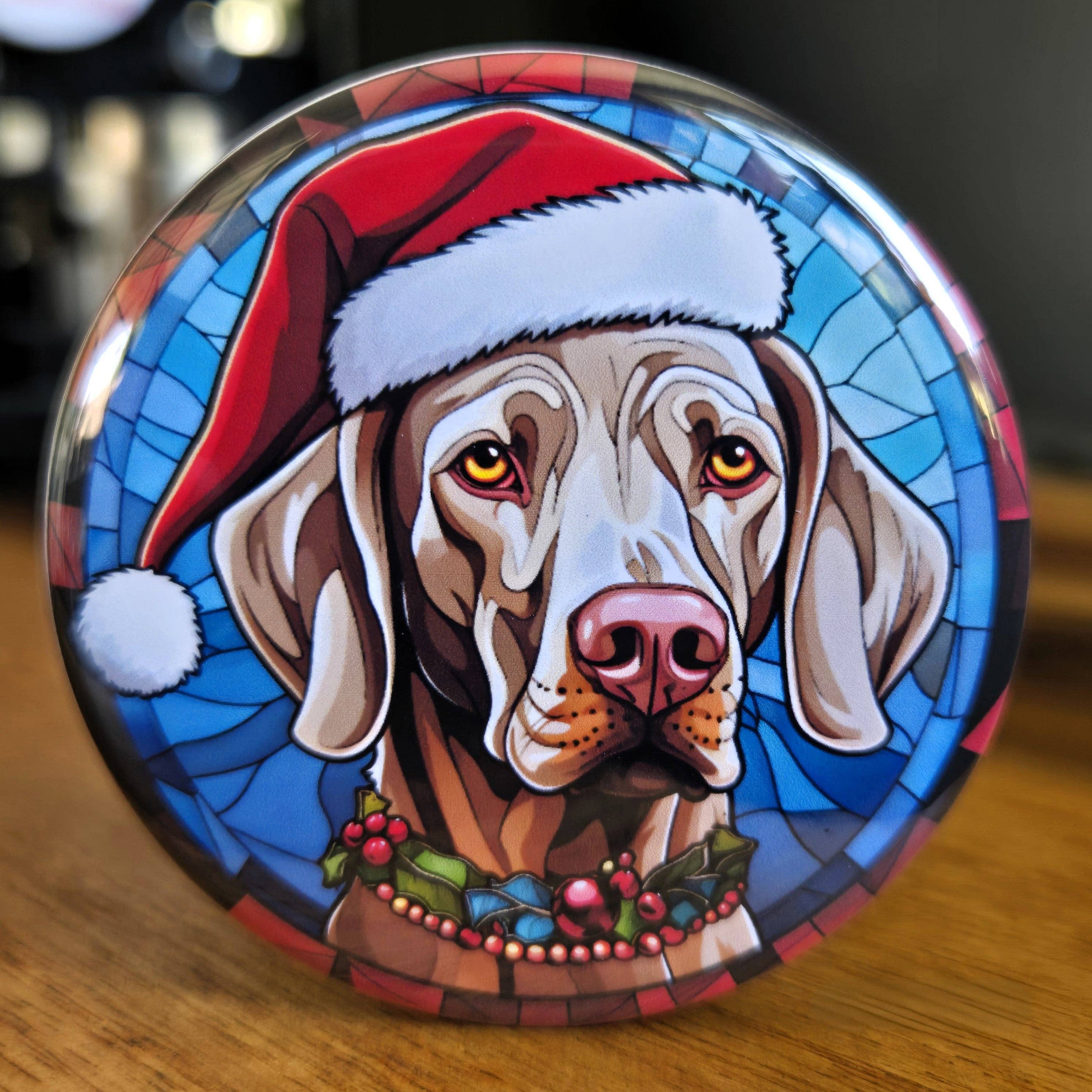 All Things Cherrie - Wholesale Magnet - Weimaraner Dog Christmas Magnet0