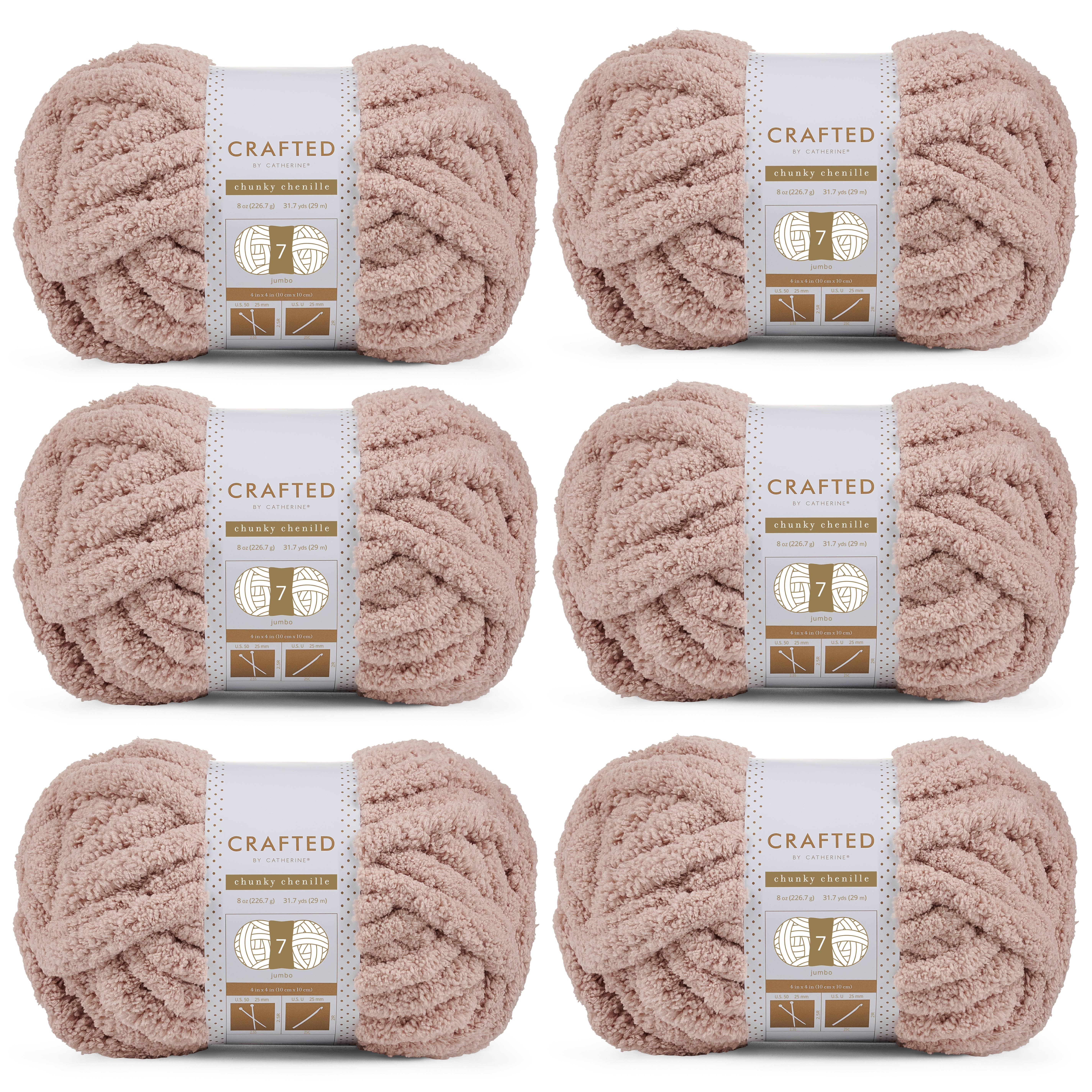 Crafted by Catherine - Wholesale Yarn - Chunky Chenill Yarn | 8oz/227g | Jumbo #7 | Pack of 66