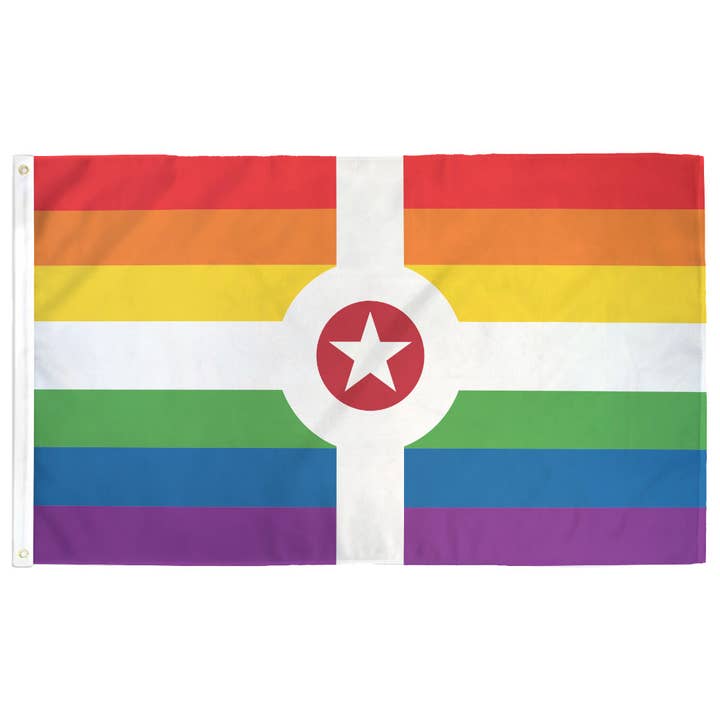 Rainbow Indianapolis Pride Flag for wholesale by Flags For Good