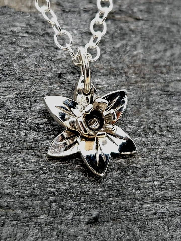 Daffodil Necklace for wholesale by Caerynys Shed Jewellery