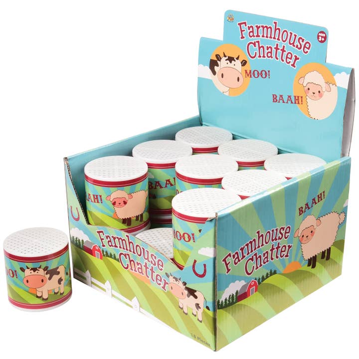 Animal Sound Can Toy 18-unit Display for wholesale by US Toy Company