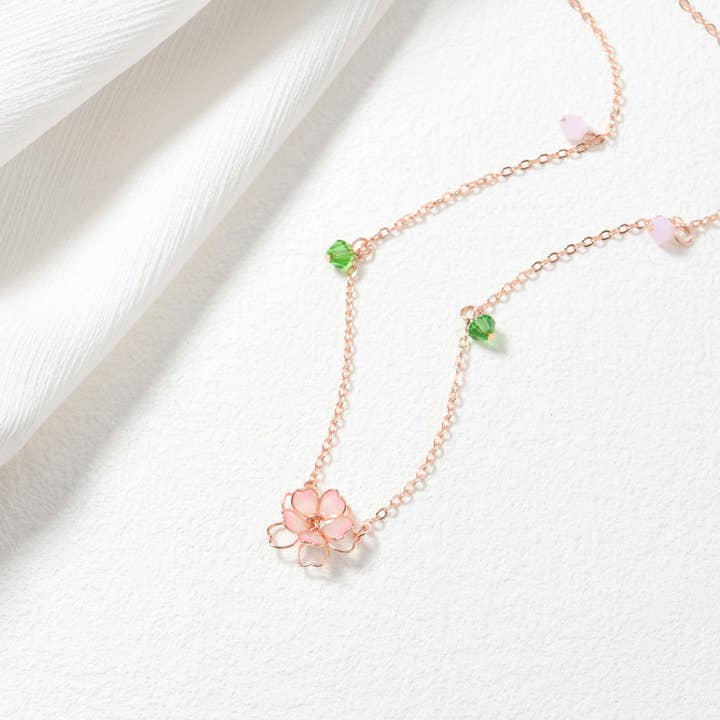 peachade - Wholesale Pendant/Charm Necklace - Exquisite Sakura Necklace2