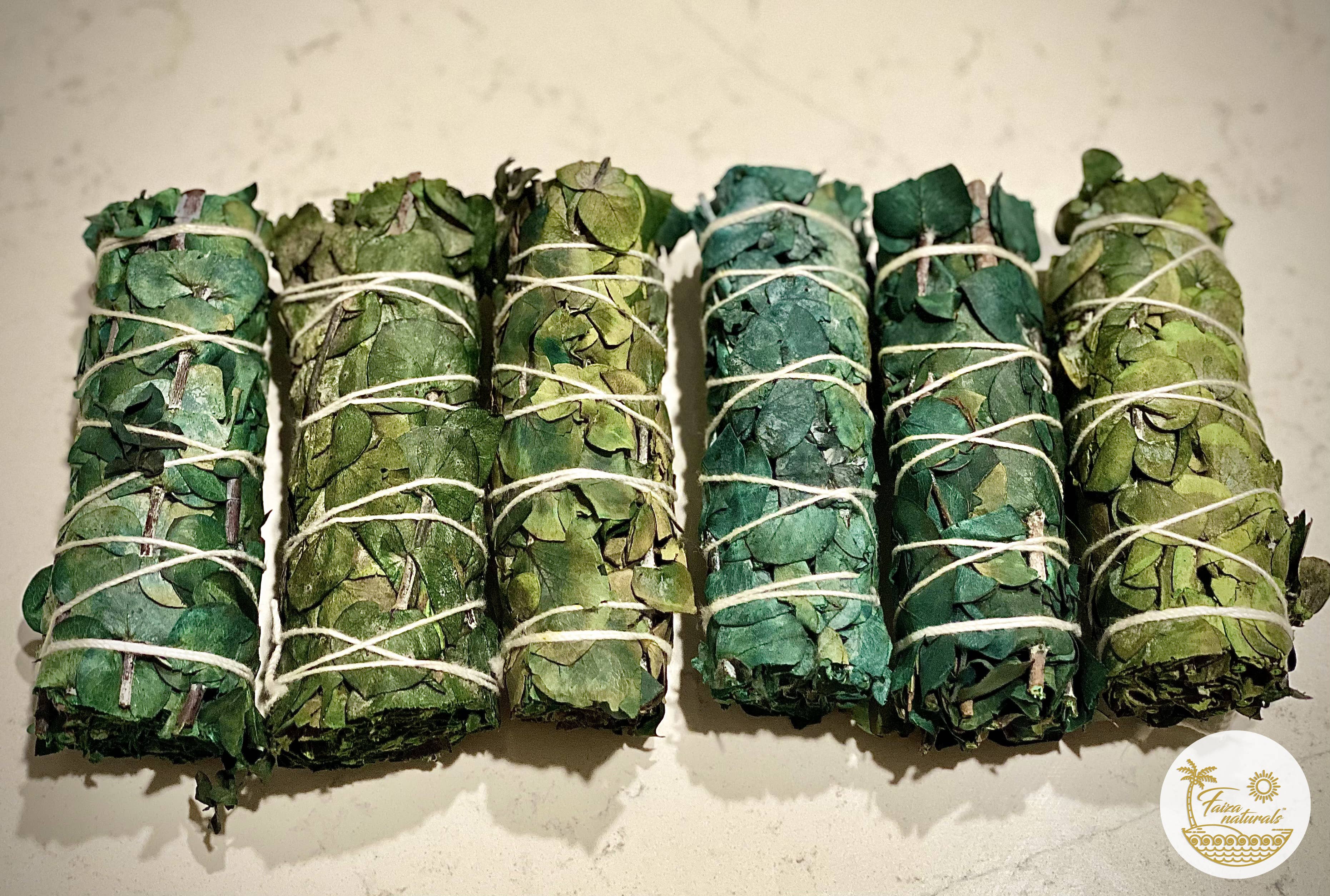 Faiza Naturals - Wholesale Sage Bundle - Eucalyptus Smudge Bundles2