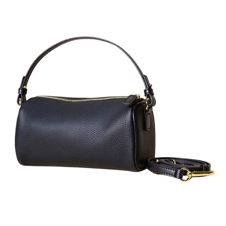 Sac en cuir Avery Barrel - Noir pour la vente par Sea Marie Designs