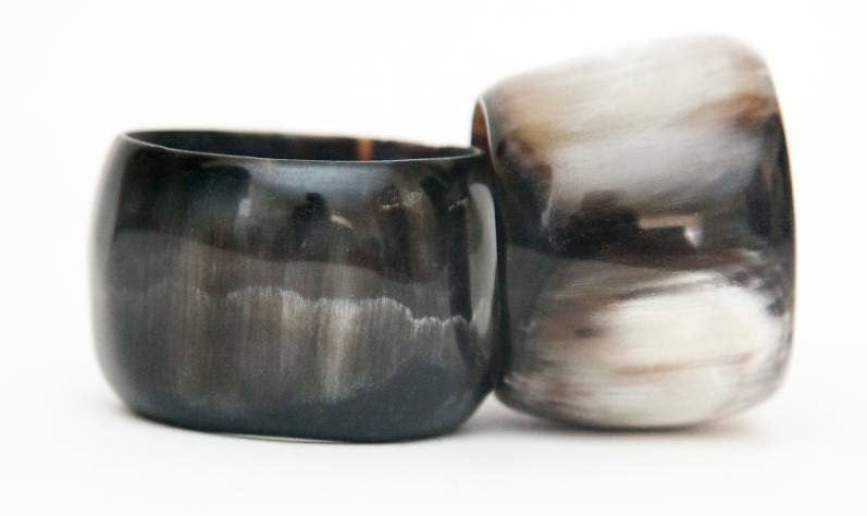 World Peaces - Wholesale Napkin Ring - Reclaimed Horn Napkin Rings0