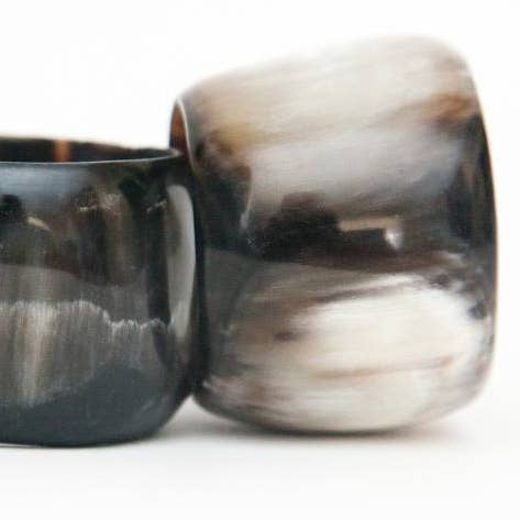 World Peaces - Wholesale Napkin Ring - Reclaimed Horn Napkin Rings0