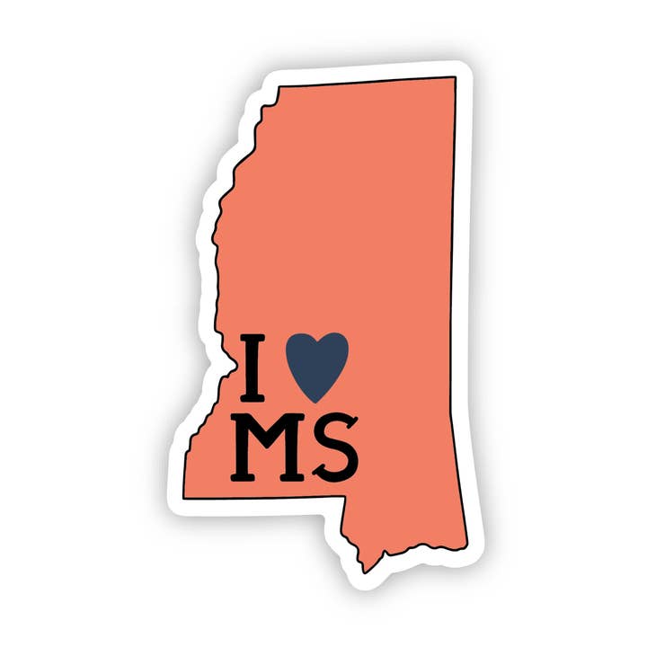 "I Love Mississippi" Sticker for wholesale by Big Moods