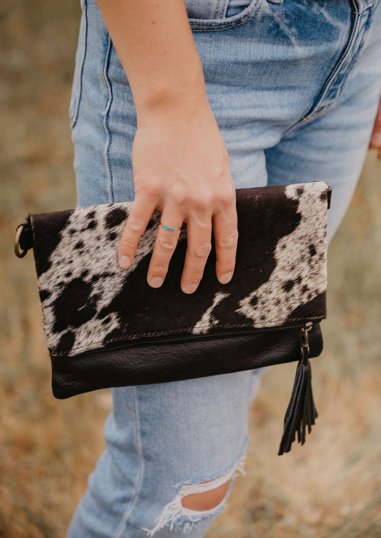 FRINGE & LUXE - Wholesale Crossbody Bag - Women's - cowhide clutch/crossbody1