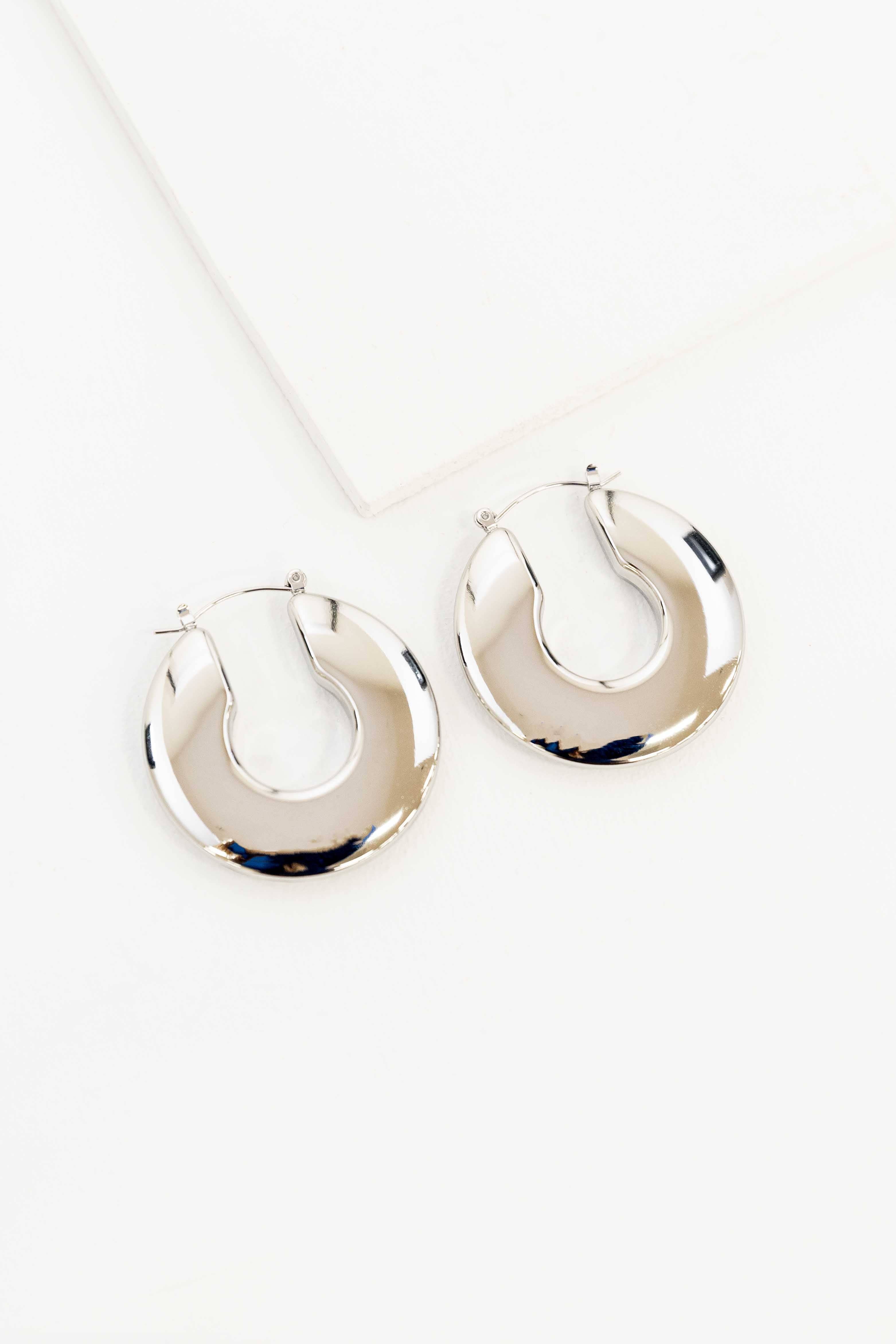 Lovoda - Vente Créoles - Boucles d'oreilles Disk Hoop | Argent2