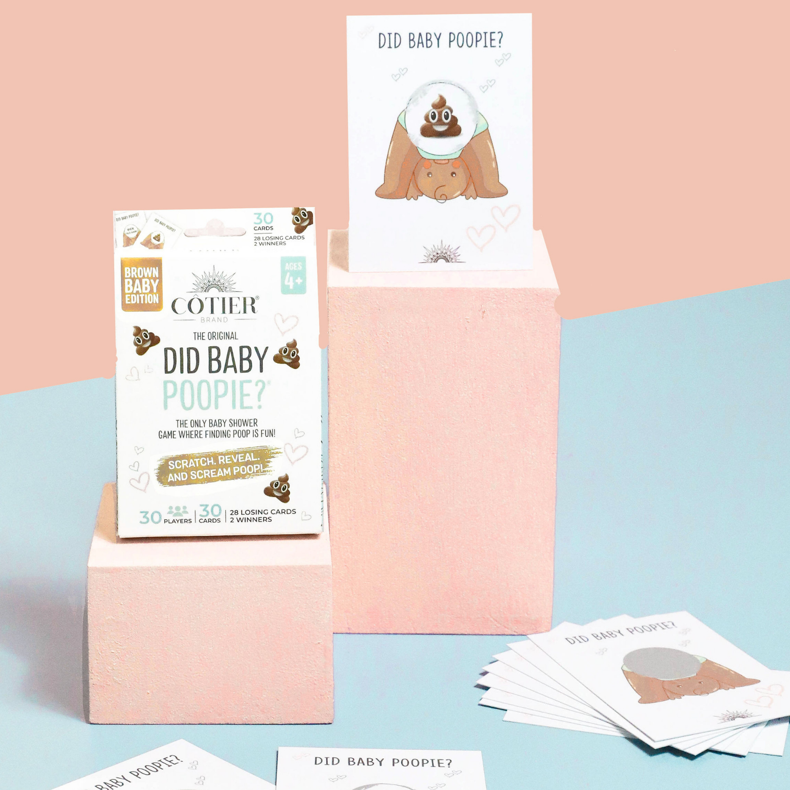CÔTIER BRAND – wholesale Card game – Did Baby Poopie? - Scratch Off Emoji Card Baby Shower Game5