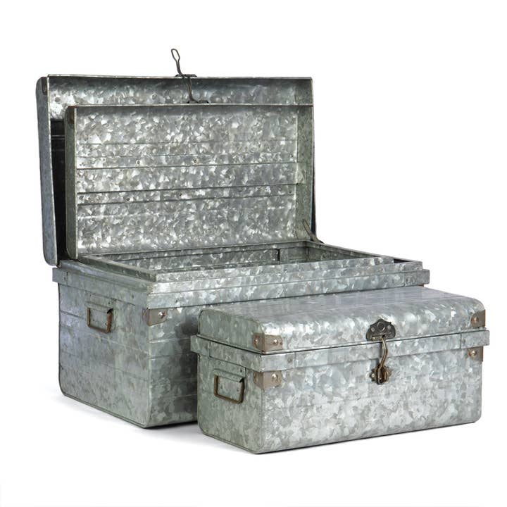 Willow Group - Wholesale Decorative Box - S/3 RECT METAL TRUNKS