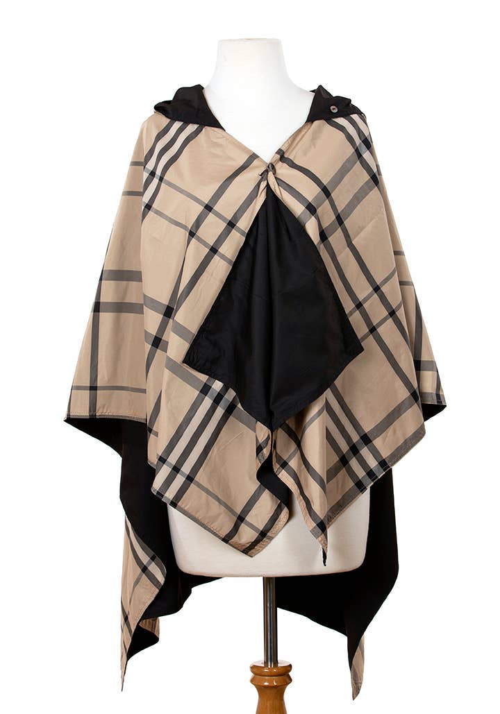 RAINRAPS – wholesale Regnrock - Dam – Svart & Rutig RAINRAP4