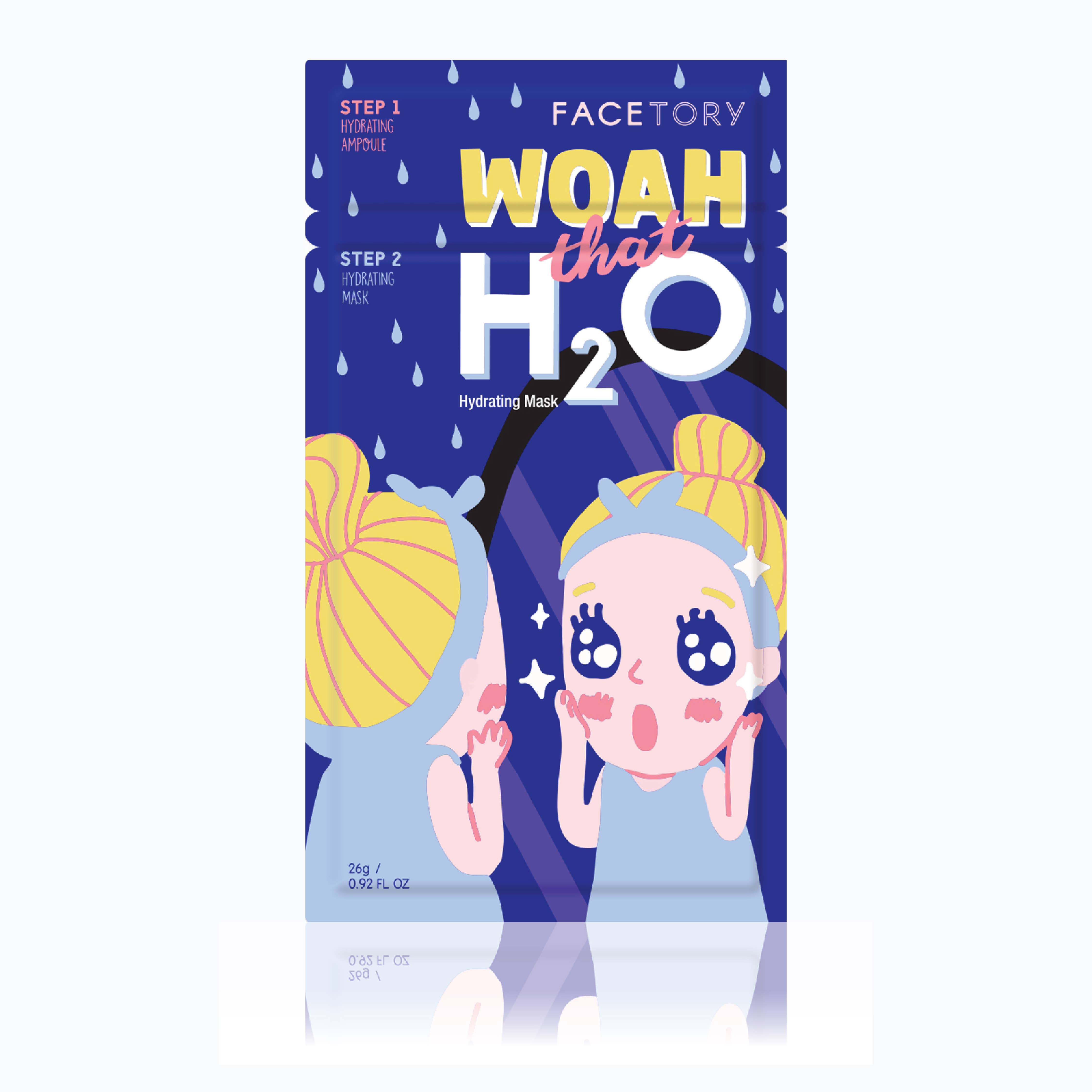 FaceTory - Wholesale Skincare Face Mask - Face Mask - Korean Beauty - 2-Step Hydrating - Woah That H2O