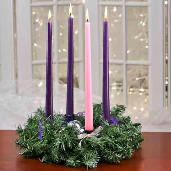 Factory Direct Craft - Wholesale Candle Holder - 12" Artificial Pine Christmas Advent Candle Wreath