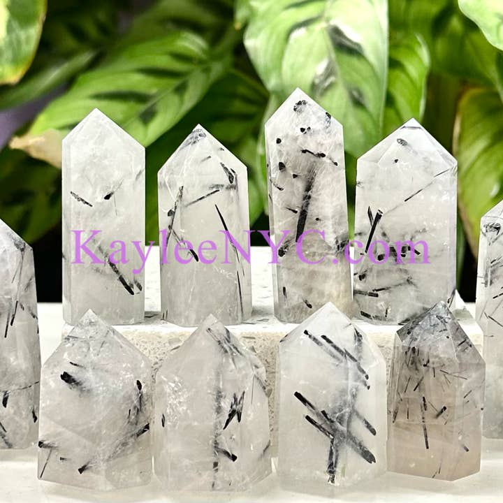 KayleeNYC - Wholesale Spiritual stone/crystal - Wholesale Lot 1 Lb Natural Tourmalinated Quartz Tower3