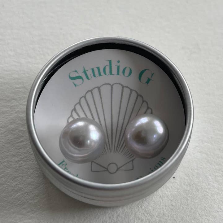 Studio G - Wholesale Stud/Post Earrings - #101- 7-8mm Freshwater Pearl Stud3