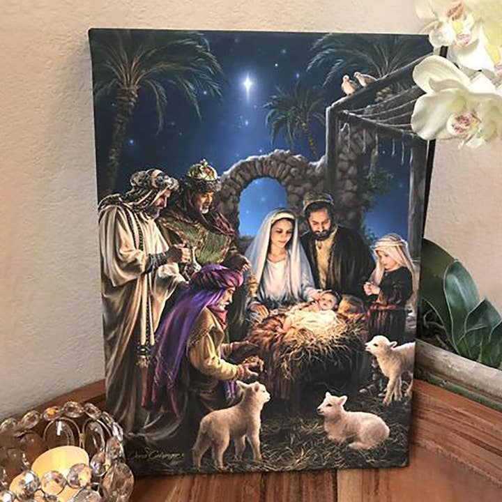 The Nativity Canvas Wall Art for wholesale by Glow Decor
