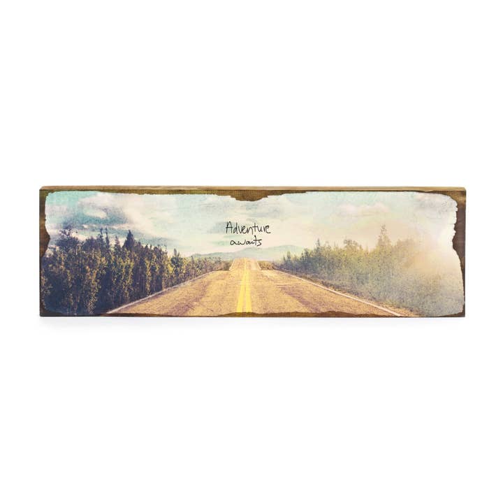 Timber Art - Adventure Awaits for wholesale by Cedar Mountain Studios
